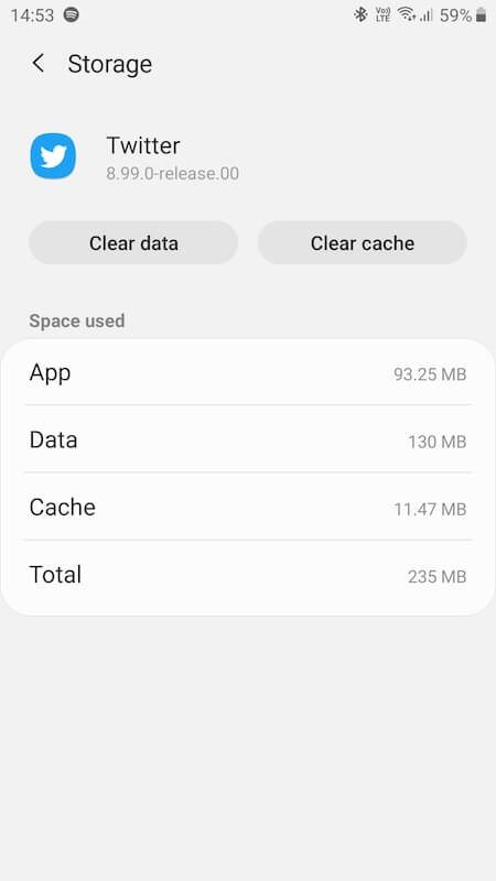 Cách xóa bộ nhớ cache trong ứng dụng Twitter