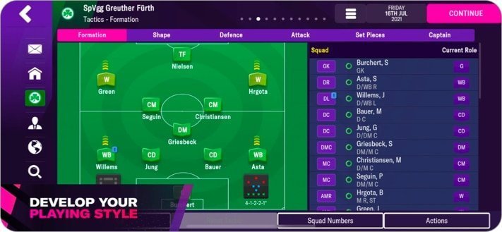 Trò chơi Football Manager 2022 Mobile dành cho iPhone