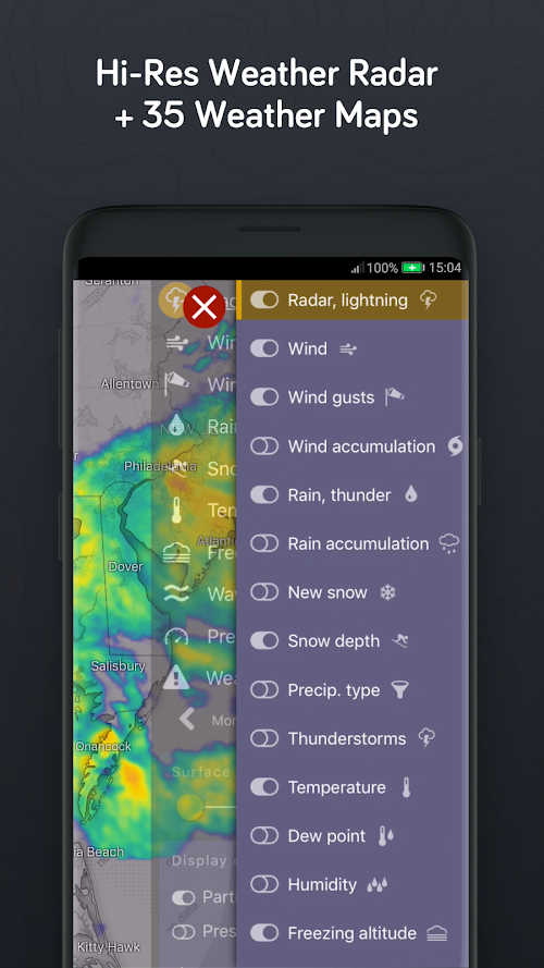 Windy.com - Radar, vệ tinh và dự báo thời tiết