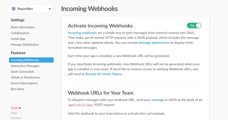 4. Bật webhook đến.