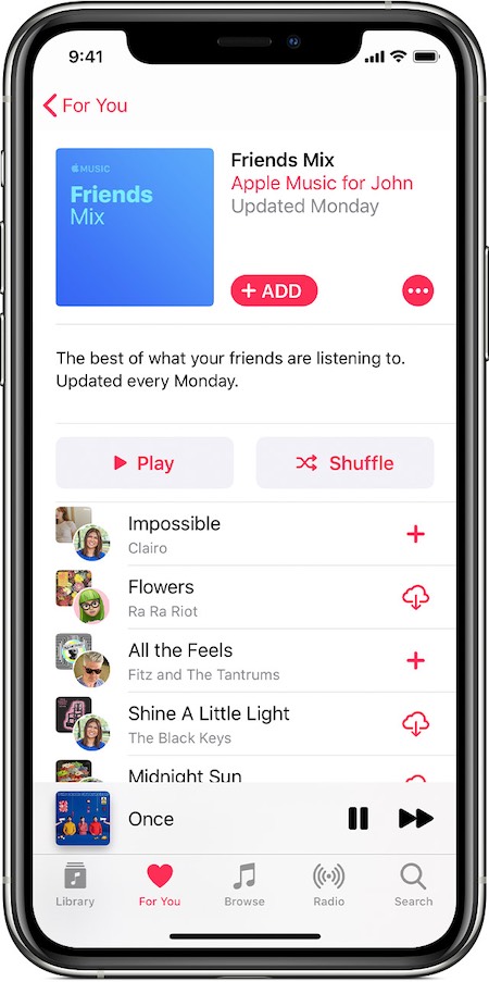 Thêm bài hát vào danh sách phát Apple Music