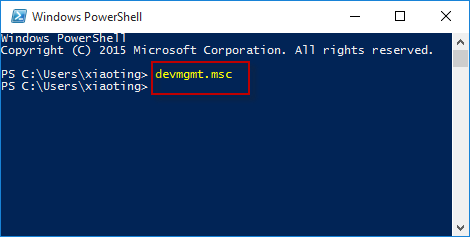 nhập lệnh trong PowerShell