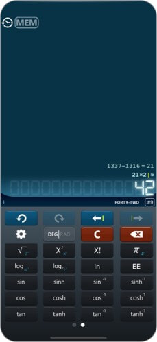 Ảnh chụp màn hình ứng dụng Calculator HD ++ dành cho iPhone và iPad