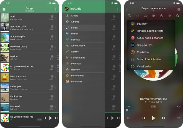 jetaudio - ảnh chụp màn hình ứng dụng nghe nhạc mp3 cho iphone và ipad
