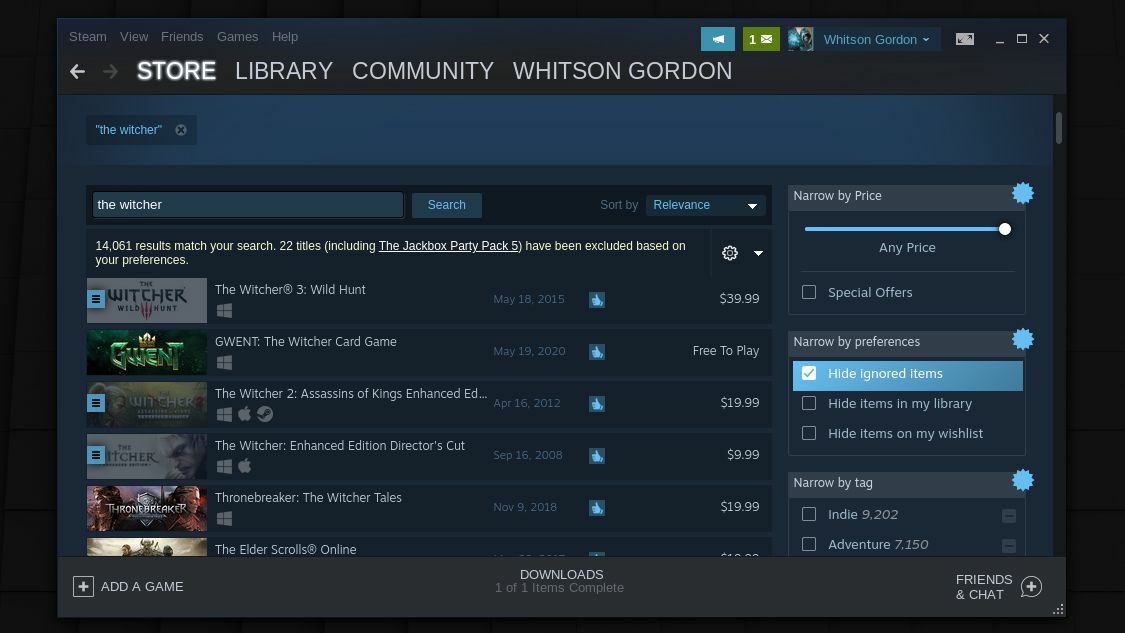 Trò chơi tương thích Linux trên Steam