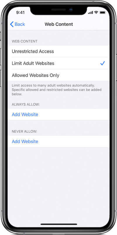Cách ngăn truy cập nội dung web trên iPhone hoặc iPad