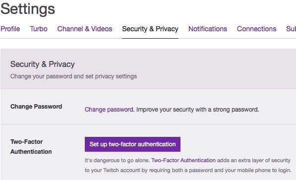 Thiết lập-kích hoạt-và-thực hiện-hai yếu tố-xác thực-2FA-hoạt động trên tài khoản Twitch-của bạn