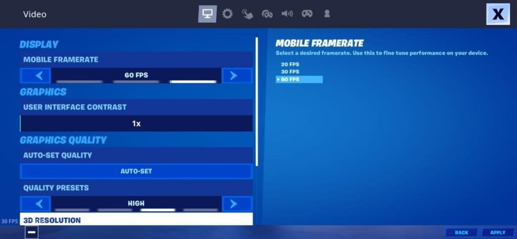 Fortnite Mobile cài đặt tốt nhất, Cài đặt tốt nhất trong Fortnite Mobile