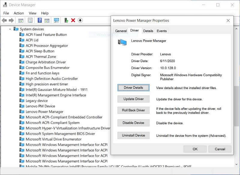 Rollback-Lenovo-Power-Manager-Driver