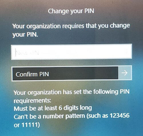 Tổ chức của bạn yêu cầu bạn thay đổi mã PIN, sự cố Windows 10